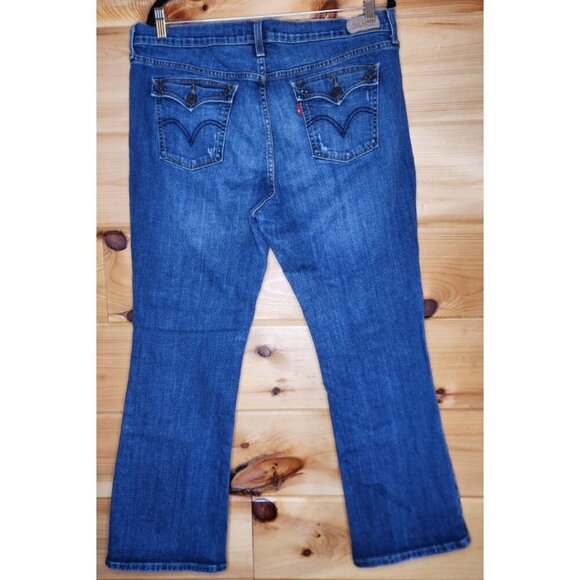 Levi Strauss And Co 515 Womens Boot Cut Blue Denim Jeans Size 16 - Picture 13 of 16